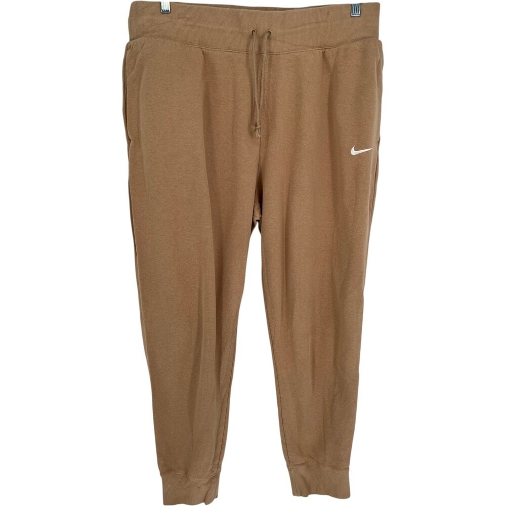 Nike Sweatpants Men's Size XXL Tan Fleece Joggers Athleisure